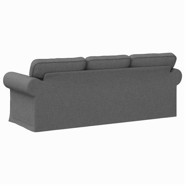 vidaXL ソファ ダークグレー 215 x 82 x 80 cm 布 家具 ソファ(代引不可)【送料無料】_5