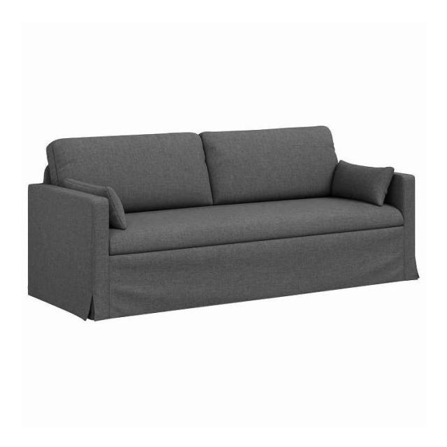vidaXL ソファ ダークグレー 198 x 78 x 80 cm 布 家具 ソファ(代引不可)【送料無料】