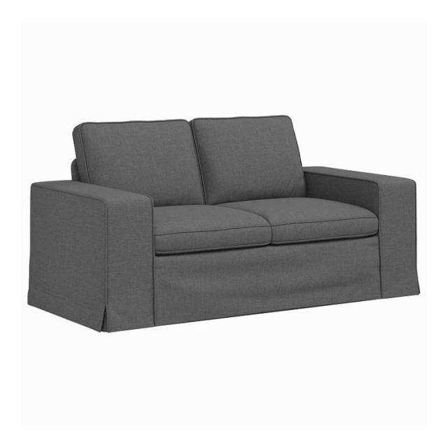 vidaXL ソファ ダークグレー 162 x 80 x 82 cm 布 家具 ソファ(代引不可)【送料無料】