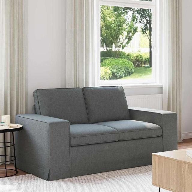 vidaXL ソファ ダークグレー 162 x 80 x 82 cm 布 家具 ソファ(代引不可)【送料無料】_1