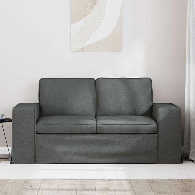 vidaXL ソファ ダークグレー 162 x 80 x 82 cm 布 家具 ソファ(代引不可)【送料無料】_2
