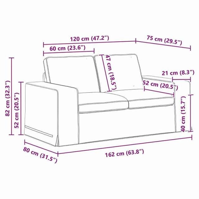 vidaXL ソファ ダークグレー 162 x 80 x 82 cm 布 家具 ソファ(代引不可)【送料無料】_8