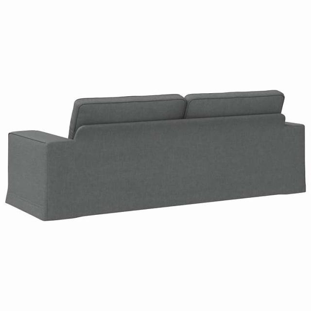 vidaXL ソファ ダークグレー 222 x 80 x 82 cm 布 家具 ソファ(代引不可)【送料無料】_5