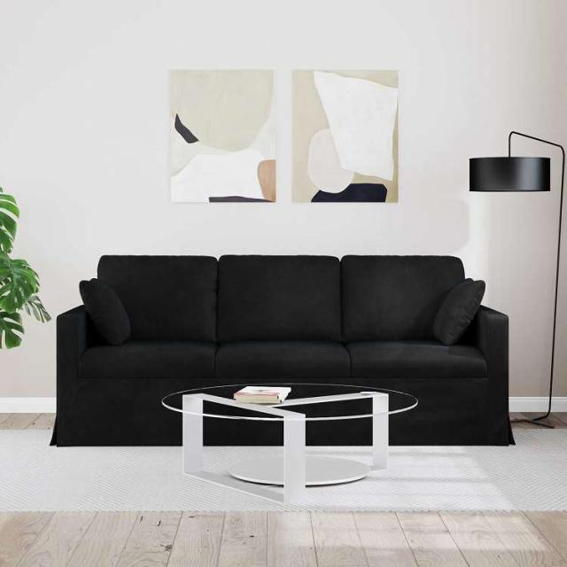 vidaXL ソファ ブラック 198 x 78 x 80 cm ベルベット 家具 ソファ(代引不可)【送料無料】_2