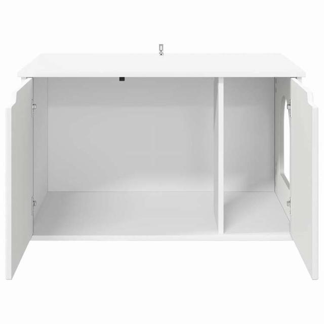 vidaXL キャットハウス ホワイト 85 x 55 x 50.5 cm エンジニアリングウッド 動物&ペット用品 ペット用品 猫用品 猫用家具(代引不可)【送料無料】_5