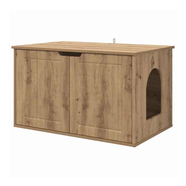 vidaXL キャットハウス アーティザンオーク 85 x 55 x 50.5 cm エンジニアリングウッド 動物&ペット用品 ペット用品 猫用品 猫用家具(代引不可)【送料無料】
