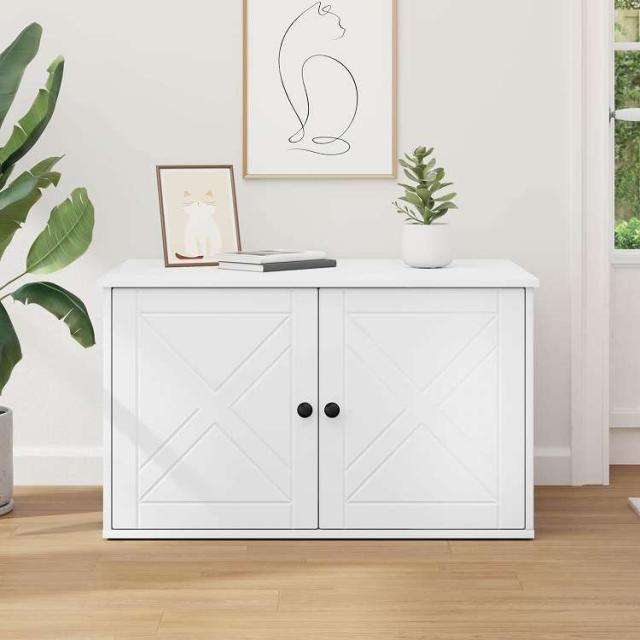 vidaXL キャットハウス ホワイト 85 x 55 x 50.5 cm エンジニアリングウッド 動物&ペット用品 ペット用品 猫用品 猫用家具(代引不可)【送料無料】_3