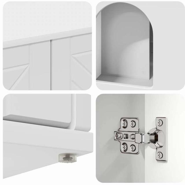 vidaXL キャットハウス ホワイト 85 x 55 x 50.5 cm エンジニアリングウッド 動物&ペット用品 ペット用品 猫用品 猫用家具(代引不可)【送料無料】_9