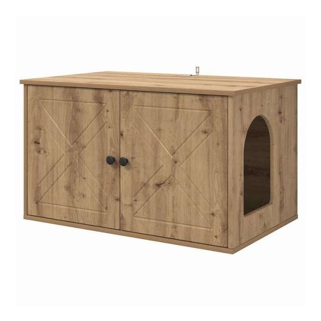 vidaXL キャットハウス アーティザンオーク 85 x 55 x 50 cm エンジニアリングウッド 動物&amp;ペット用品 ペット用品 猫用品 猫用家具(代引不可)【送料無料】