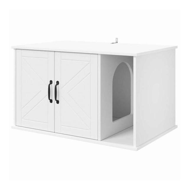 vidaXL キャットハウス ホワイト 85 x 55 x 50 cm エンジニアリングウッド 動物&ペット用品 ペット用品 猫用品 猫用家具(代引不可)【送料無料】