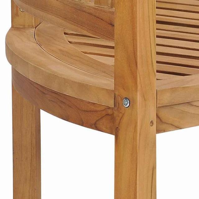 vidaXL バナナベンチ 180cm チーク無垢材 家具 アウトドア家具 屋外椅子 アウトドアベンチ(代引不可)【送料無料】_7