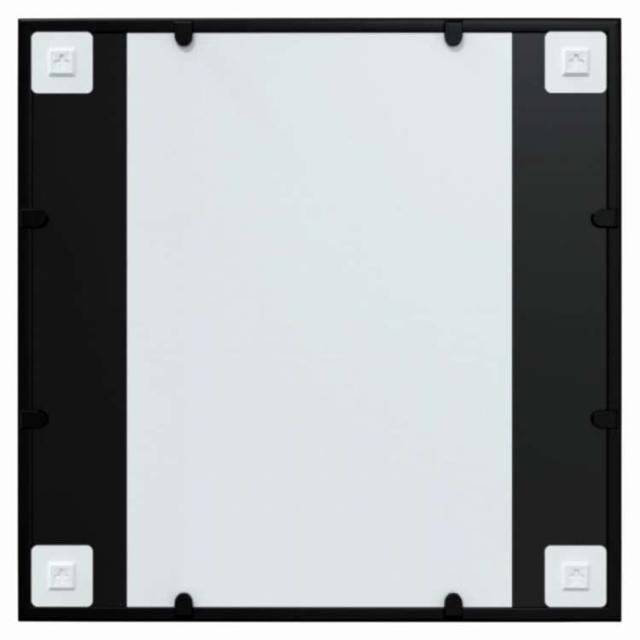 vidaXL ウォールミラー ブラック 60x60 cm メタル ホーム&ガーデン デコレーション 鏡(代引不可)【送料無料】