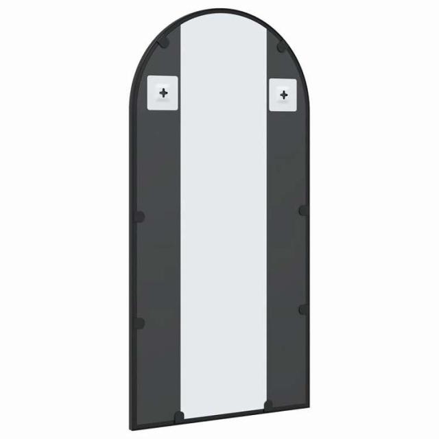 vidaXL ウォールミラー ブラック 40x80 cm アーチアイアン ホーム&ガーデン デコレーション 鏡(代引不可)【送料無料】