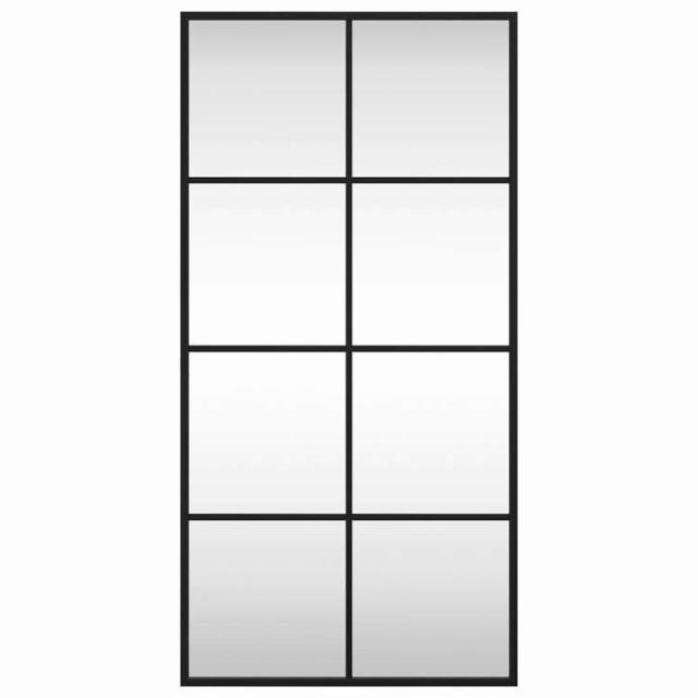 vidaXL ウォールミラー ブラック 40x80 cm 長方形 アイアン ホーム&ガーデン デコレーション 鏡(代引不可)【送料無料】