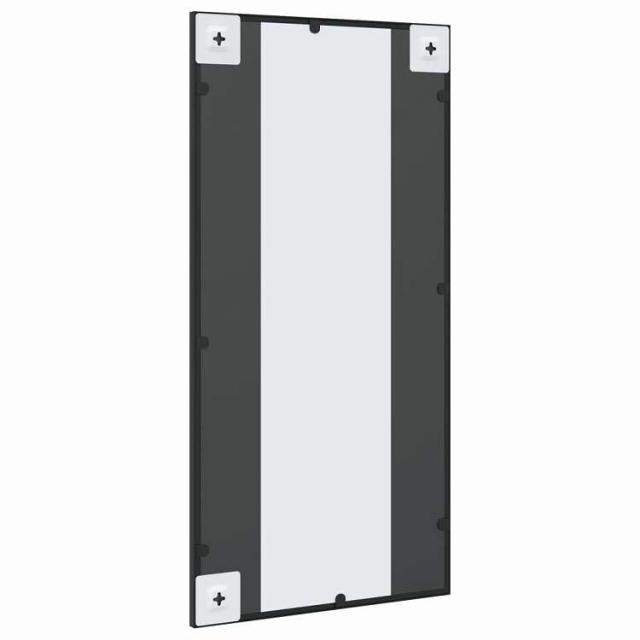 vidaXL ウォールミラー ブラック 40x80 cm 長方形 アイアン ホーム&ガーデン デコレーション 鏡(代引不可)【送料無料】