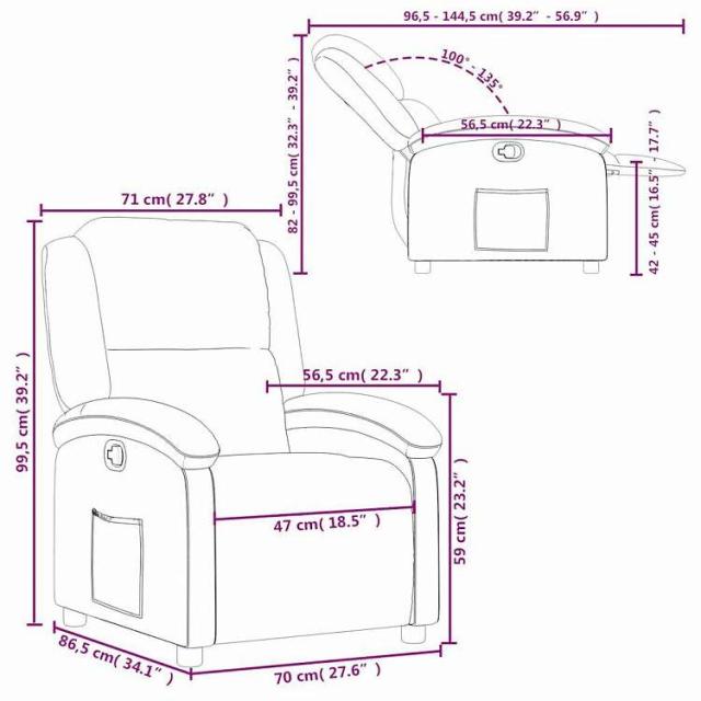 vidaXL リクライニングチェア ブラック フェイクレザー 家具 チェア アームチェア・リクライニングチェア・スリーピングチェア(代引不可)【送料無料】_11