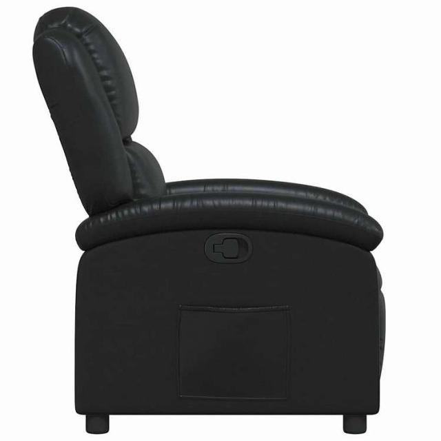 vidaXL リクライニングチェア ブラック フェイクレザー 家具 チェア アームチェア・リクライニングチェア・スリーピングチェア(代引不可)【送料無料】_4
