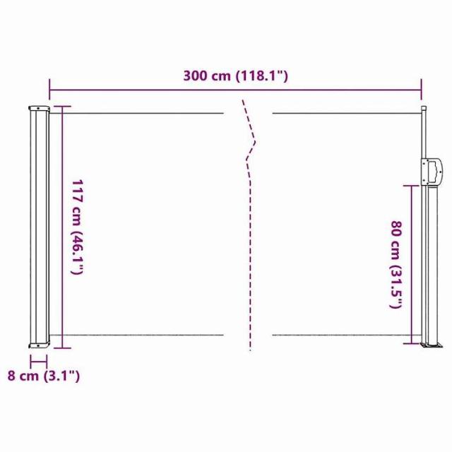 vidaXL 伸縮式サイドオーニング アンスラサイト 117x300 cm ホーム&amp;ガーデン 芝&amp;ガーデン アウトドアリビング 屋外用傘・サンシェード(代引不可)【送料無料】_9