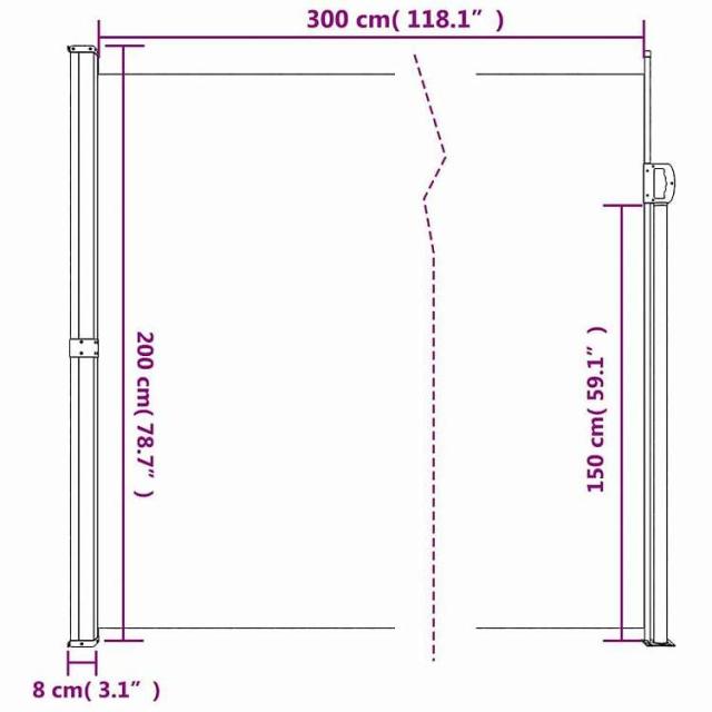 vidaXL 伸縮式サイドオーニング アンスラサイト 200x300 cm ホーム&ガーデン 芝&ガーデン アウトドアリビング 屋外用傘・サンシェード(代引不可)【送料無料】_9