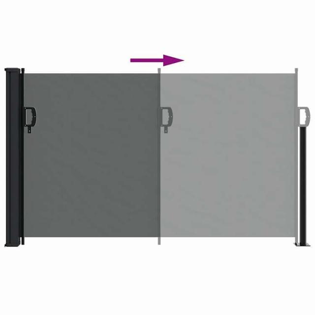 vidaXL 伸縮式サイドオーニング アンスラサイト 120x600 cm ホーム&amp;ガーデン 芝&amp;ガーデン アウトドアリビング 屋外用傘・サンシェード(代引不可)【送料無料】_4