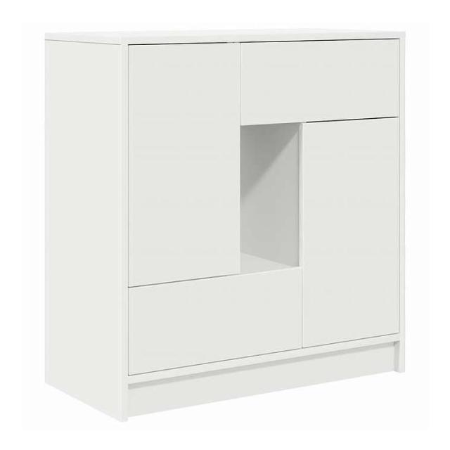 vidaXL 引き出しと扉付きサイドボード ホワイト 70.5x34x74.5 cm 家具 キャビネット&amp;収納 サイドボード(代引不可)【送料無料】