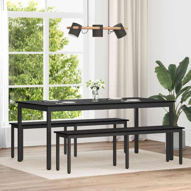 vidaXL ベンチ ブラックオーク 160 x 35 x 45 cm エンジニアリングウッド 家具 ベンチ(代引不可)【送料無料】_1