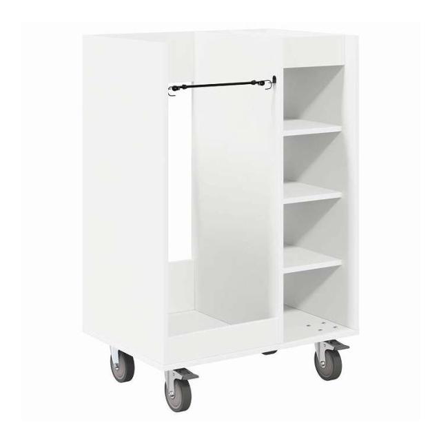 vidaXL ゴルフキャビネット ホイール付き 無地 ホワイト 65 x 45 x 98 cm スポーツグッズ アウトドアレクリエーション ゴルフ ゴルフバッグアクセサリ(代引不可)【送料無料】