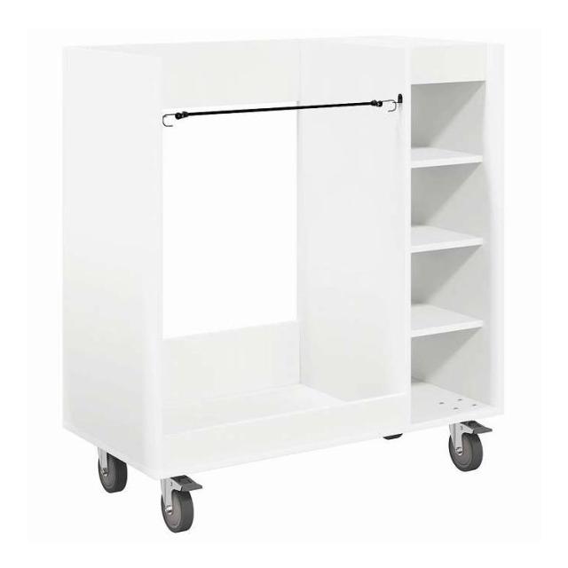 vidaXL ゴルフキャビネット ホイール付き 無地 ホワイト 90 x 45 x 98 cm スポーツグッズ アウトドアレクリエーション ゴルフ ゴルフバッグアクセサリ(代引不可)【送料無料】