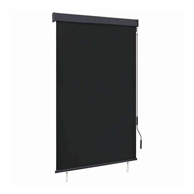 vidaXL 屋外用ローラーブラインド 120x250cm アントラシート ホーム&ガーデン デコレーション 窓用品 ブラインド・シェード(代引不可)【送料無料】