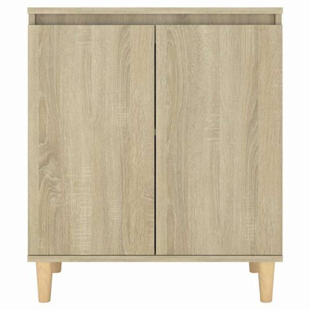 vidaXL サイドボード(無垢材脚付き)ソノマオーク 60x35x70 cm エンジニアードウッド 家具 キャビネット&amp;収納 サイドボード(代引不可)【送料無料】_4