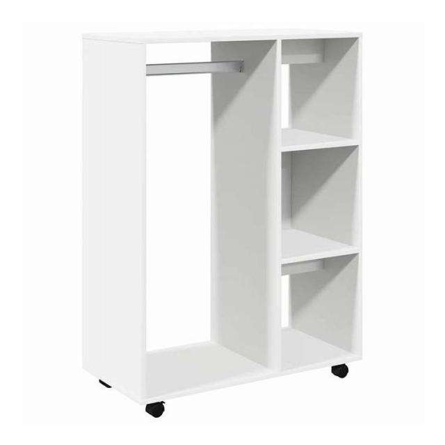 vidaXL ワードローブ ホワイト 80x40x110 cm エンジニアードウッド 家具 キャビネット&収納 戸棚・ワードローブ(代引不可)【送料無料】