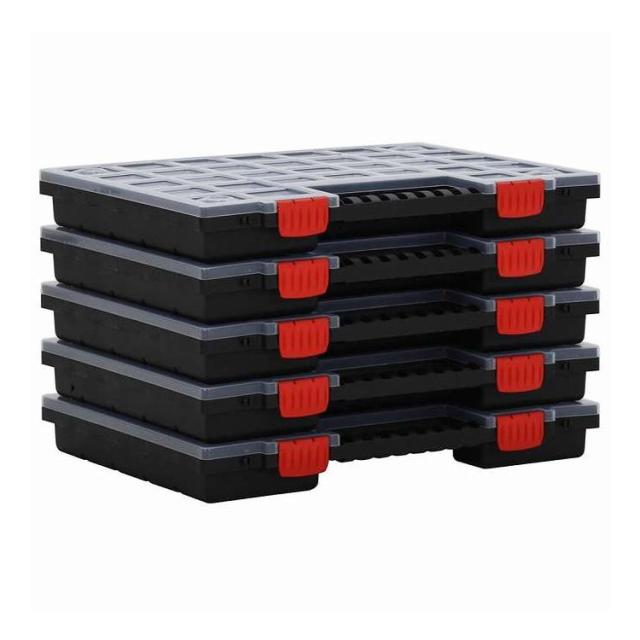 vidaXL アソートボックス 5個入り 40x30x5 cm ポリプロピレン ハードウェア ハードウェアアクセサリ 工具収納・整理整頓 ツールボックス(代引不可)【送料無料】 7,602円