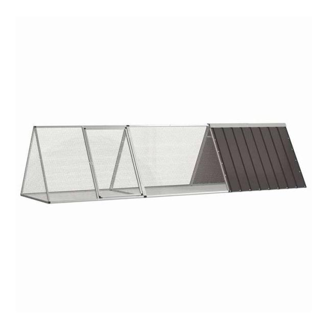 vidaXL ラビットケージ アンスラサイト 302.5x80.5x71 cm 亜鉛メッキ鋼 動物&ペット用品 ペット用品 小動物用品 小動物 飼育・ケージ(代引不可)【送料無料】