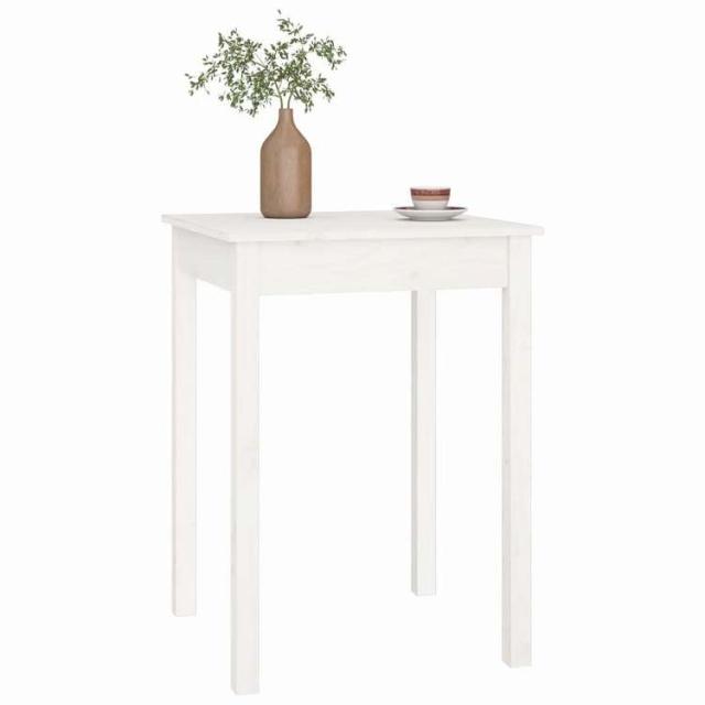 vidaXL ダイニングテーブル ホワイト 55x55x75 cm 無垢材 パイン材 家具 テーブル キッチン・ダイニングルームテーブル(代引不可)【送料無料】_5
