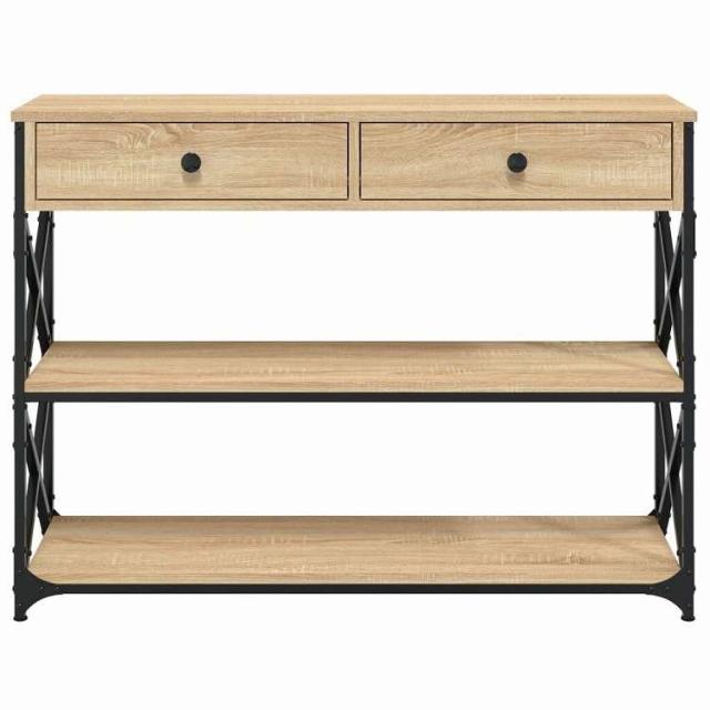 vidaXL コンソールテーブル ソノマオーク 100x28x75 cm エンジニアードウッド 家具 テーブル アクセントテーブル エンドテーブル(代引不可)【送料無料】_5