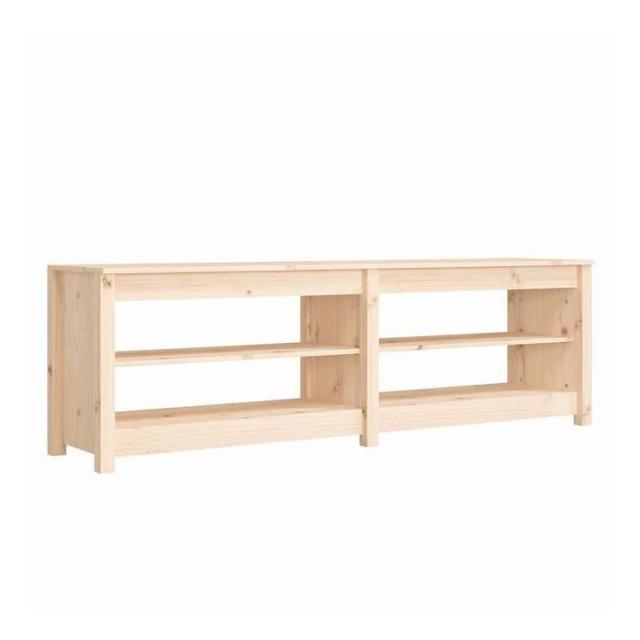 vidaXL シューベンチ 160x36.5x50 cm 無垢材 パイン材 ホーム&amp;ガーデン 家事用品 収納&amp;オーガナイザー 衣類・ワードローブ収納 シューズラック・整理収納(代引不可)【送料無料】