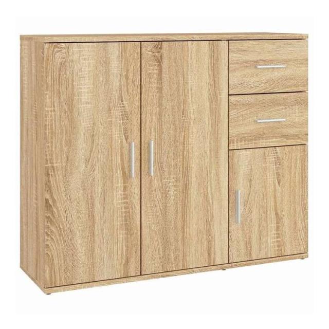vidaXL サイドボード ソノマオーク 91x29.5x75 cm エンジニアードウッド 家具 キャビネット&amp;収納 サイドボード(代引不可)【送料無料】