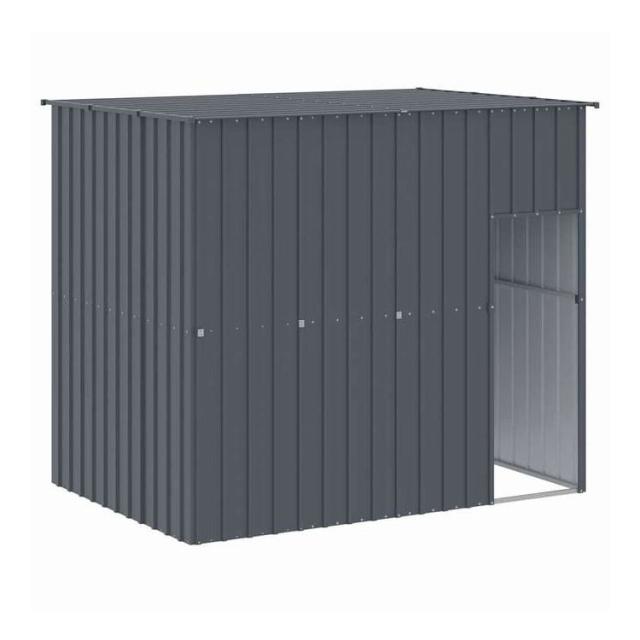 vidaXL 犬小屋 屋根付き アンスラサイト 214x153x181 cm 亜鉛メッキ鋼 動物&ペット用品 ペット用品 犬用品 ドッグハウス(代引不可)【送料無料】