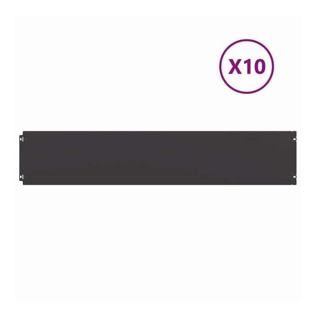 vidaXL 芝生エッジング 10個入り ブラック 20x103 cm 冷間圧延鋼 ハードウェア フェンス&バリア 庭小道・縁(代引不可)【送料無料】