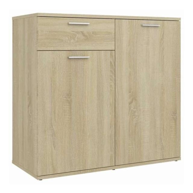 vidaXL サイドボード ソノマオーク 80x36x75 cm エンジニアードウッド 家具 キャビネット&amp;収納 サイドボード(代引不可)【送料無料】