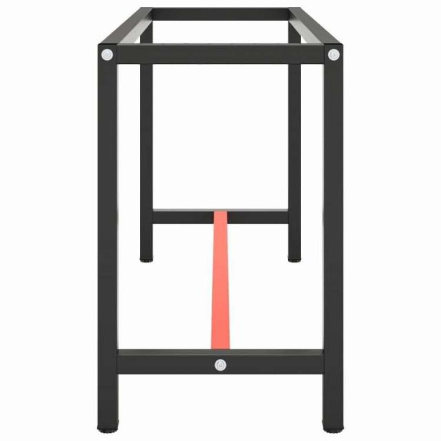 vidaXL ワークベンチフレーム マットブラック&マットレッド 140x50x79 cm メタル 家具 テーブル用品 テーブル脚(代引不可)【送料無料】_3
