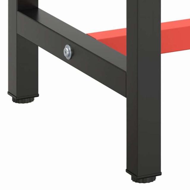 vidaXL ワークベンチフレーム マットブラック&マットレッド 140x50x79 cm メタル 家具 テーブル用品 テーブル脚(代引不可)【送料無料】_6