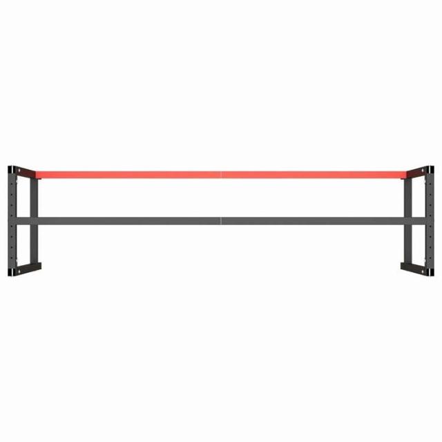 vidaXL ワークベンチフレーム マットブラック&amp;マットレッド 220x57x79 cm メタル 家具 テーブル用品 テーブル脚(代引不可)【送料無料】_5