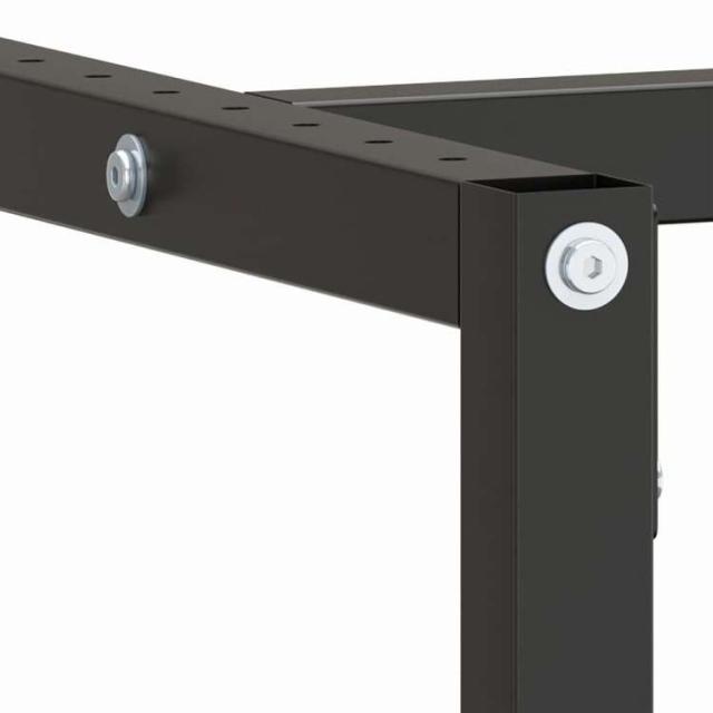 vidaXL ワークベンチフレーム マットブラック&amp;マットレッド 220x57x79 cm メタル 家具 テーブル用品 テーブル脚(代引不可)【送料無料】_6