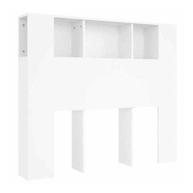 vidaXL ヘッドボードキャビネット ホワイト 120x18.5x102.5 cm 家具 ベッド&アクセサリ ヘッドボード・フットボード(代引不可)【送料無料】