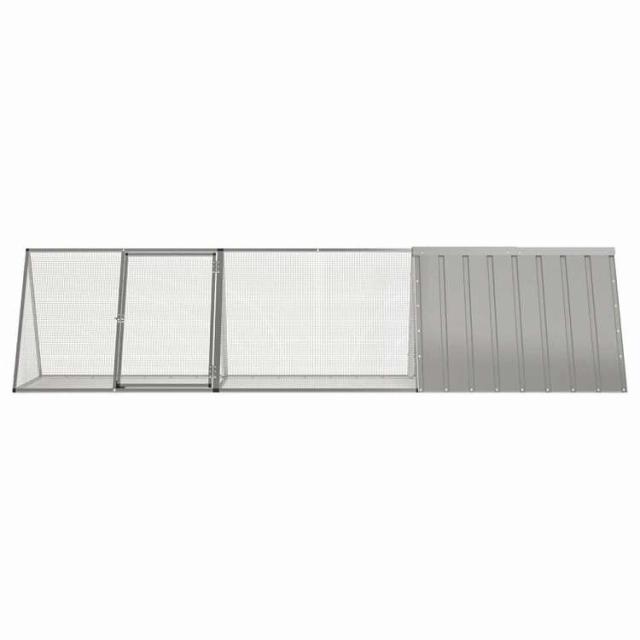 vidaXL ラビットケージ グレー 302.5x80.5x71 cm 亜鉛メッキ鋼 動物&ペット用品 ペット用品 小動物用品 小動物 飼育・ケージ(代引不可)【送料無料】_2