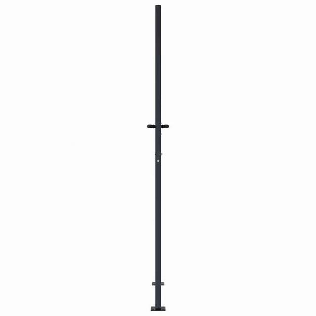 vidaXL ガーデンゲート アンスラサイト 100x175 cm スチールツリーデザイン ハードウェア フェンス&バリア ゲート(代引不可)【送料無料】_4