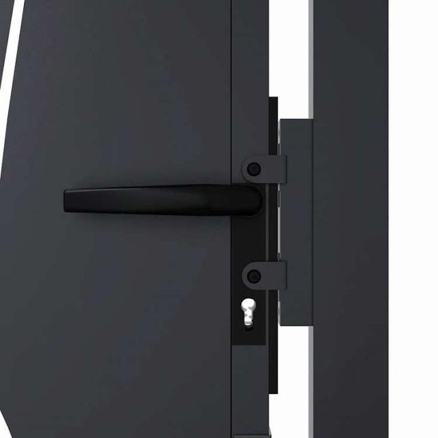 vidaXL ガーデンゲート アンスラサイト 100x75 cm スチール グラスデザイン ハードウェア フェンス&バリア ゲート(代引不可)【送料無料】_6