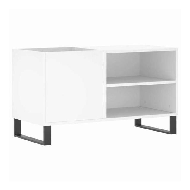 vidaXL レコードキャビネット ホワイト 85x38x48 cm エンジニアードウッド 家具 キャビネット&amp;収納 メディア収納・ラック(代引不可)【送料無料】