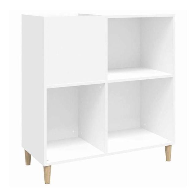 vidaXL レコードキャビネット ホワイト 84.5x38x89 cm エンジニアードウッド 家具 キャビネット&amp;収納(代引不可)【送料無料】